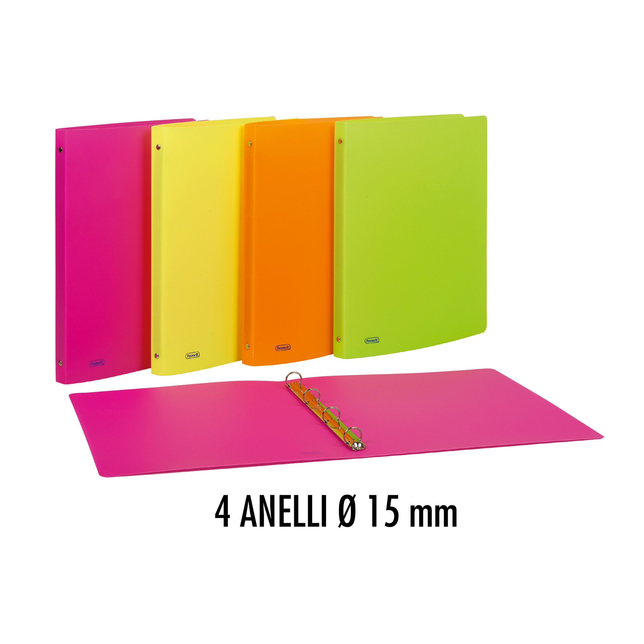 Raccoglitore ad anelli fluo