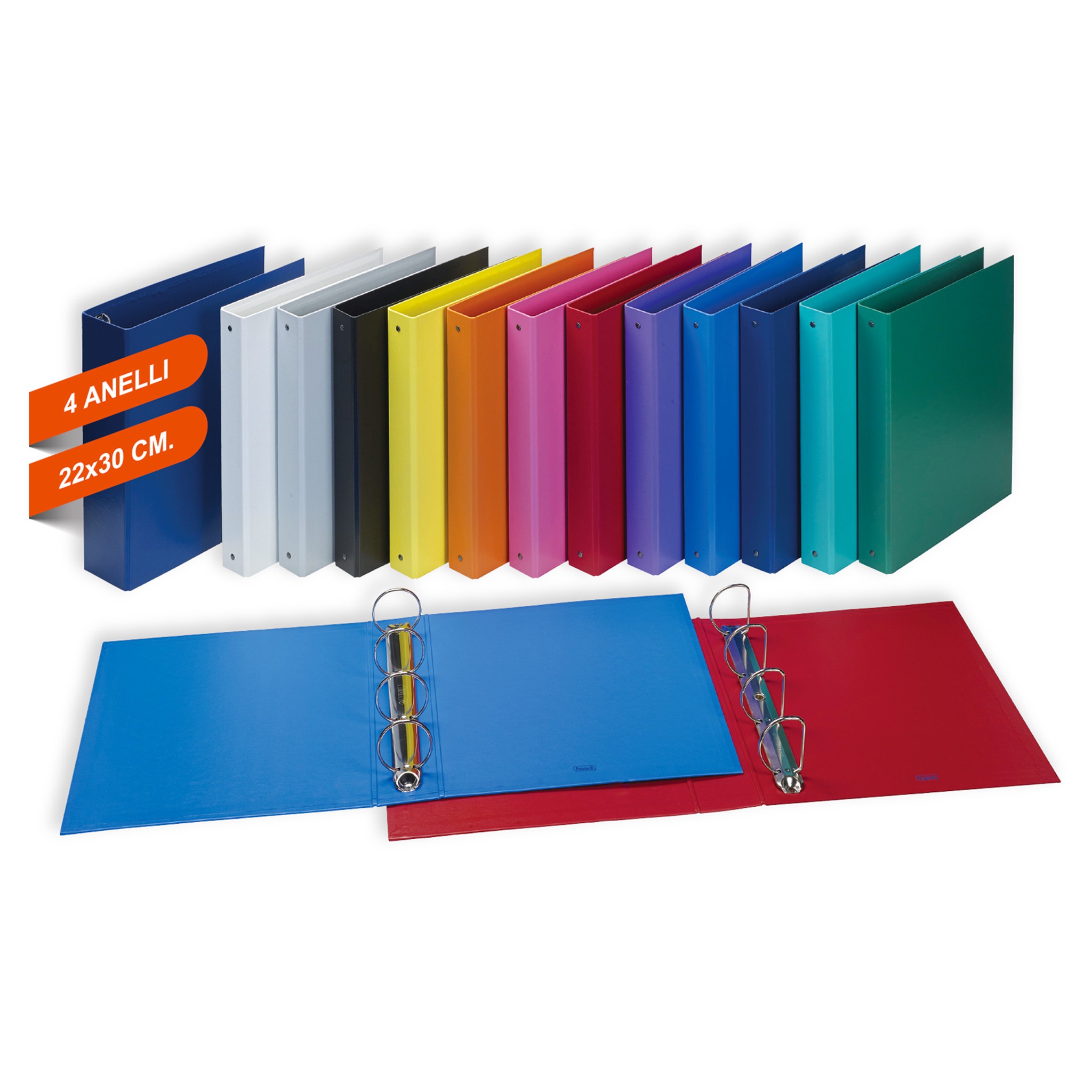 RACCOGLITORE AD ANELLI PERSONALIZZABILI 22X30 COLORI ASSORTITI