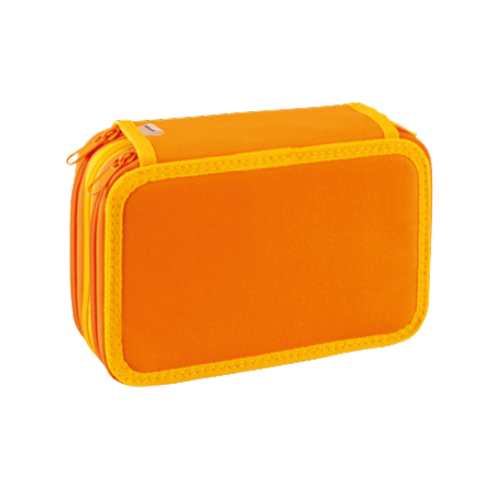 Un astuccio rettangolare con cerniera di colore arancione brillante della collezione B. Colors Pelikan®